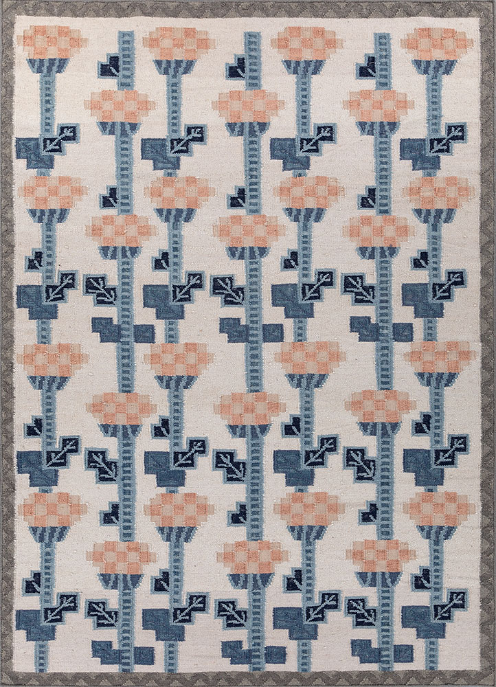 orenda ivory wool flat weaves Rug - HeadShot