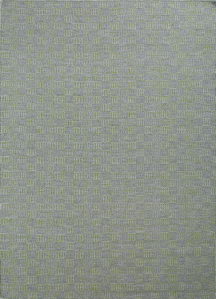 abrash grey and black wool flat weaves Rug - HeadShot