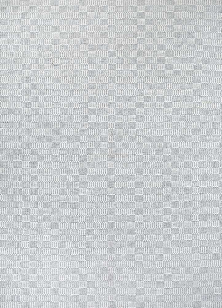 abrash grey and black wool flat weaves Rug - HeadShot