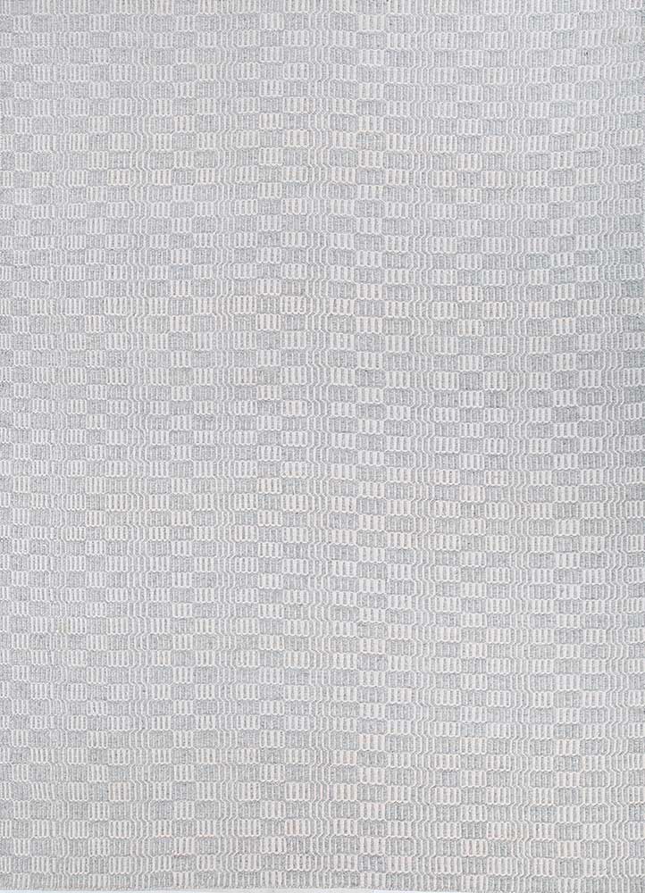 abrash grey and black wool flat weaves Rug - HeadShot