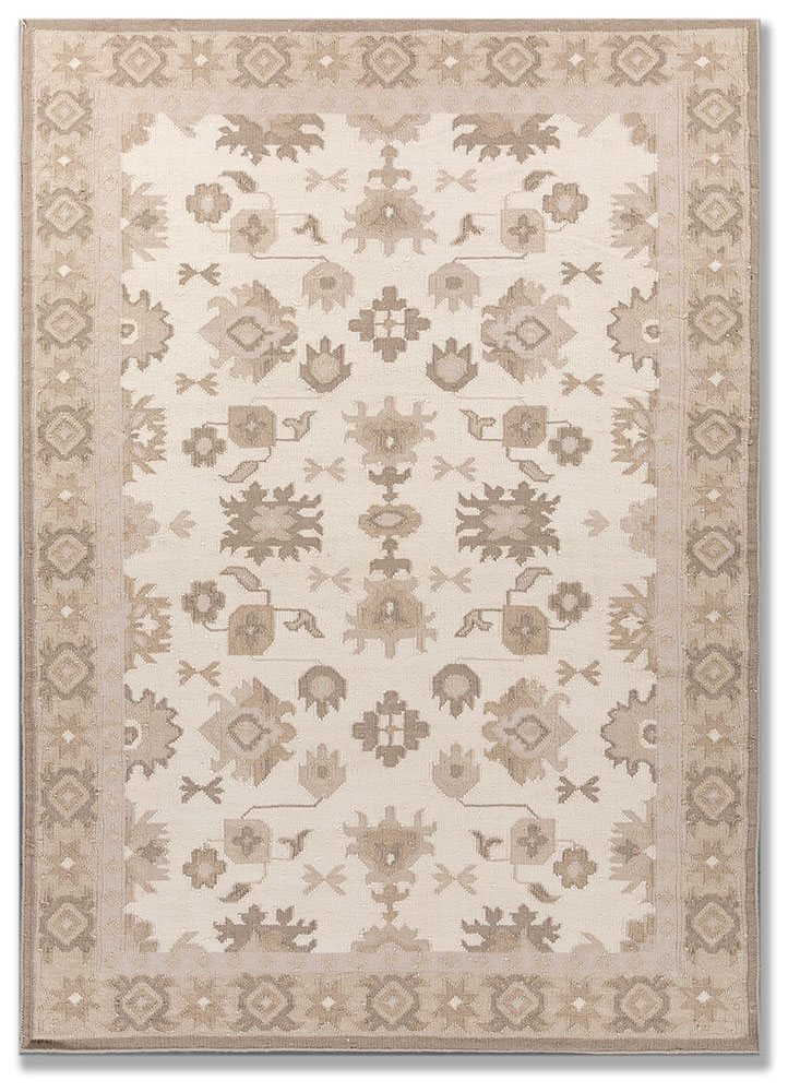 bedouin ivory wool flat weaves Rug - HeadShot