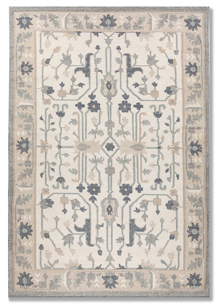 bedouin ivory wool flat weaves Rug - HeadShot