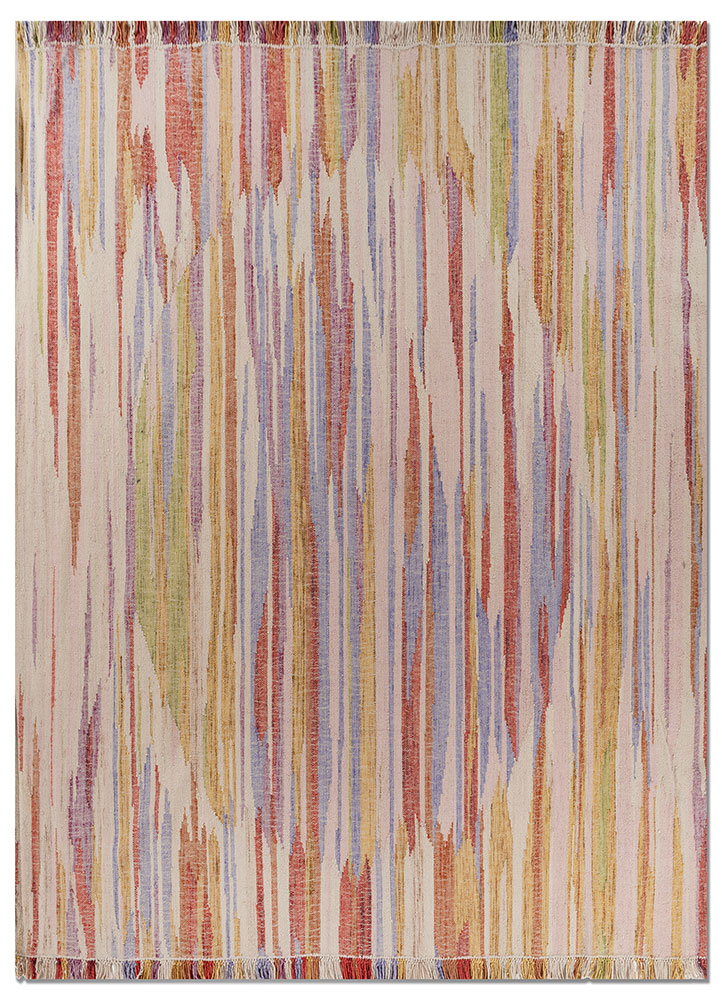 indusbar multi wool flat weaves Rug - HeadShot
