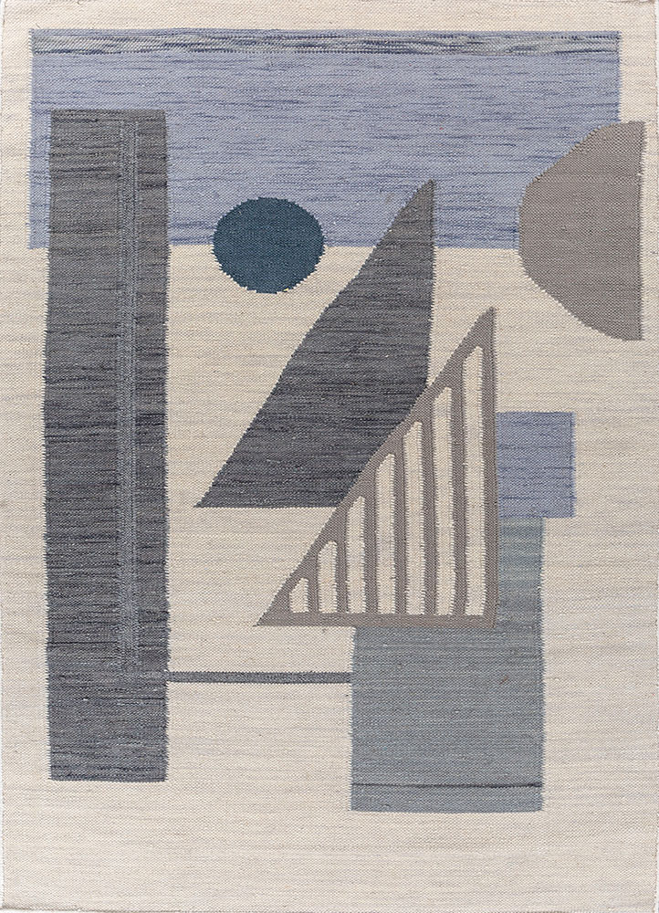 checkers grey and black wool flat weaves Rug - HeadShot