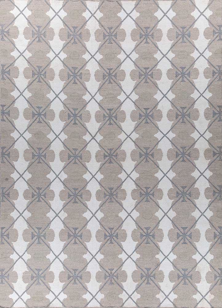 indusbar grey and black wool flat weaves Rug - HeadShot