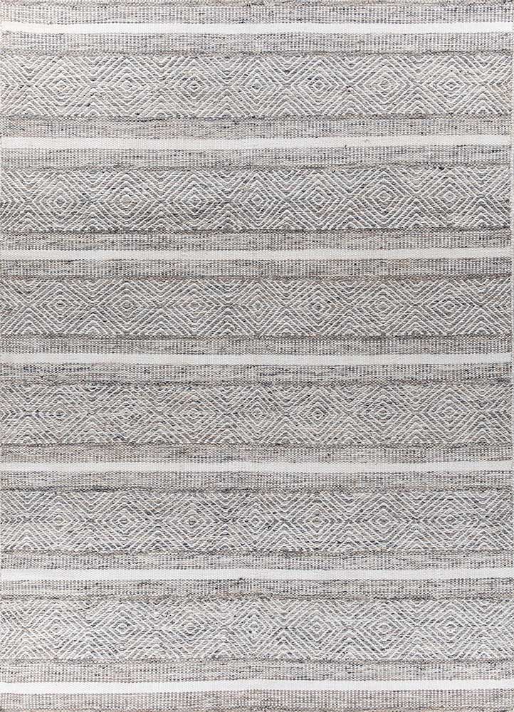 abrash grey and black wool flat weaves Rug - HeadShot