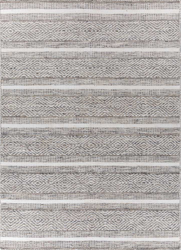abrash grey and black wool flat weaves Rug - HeadShot
