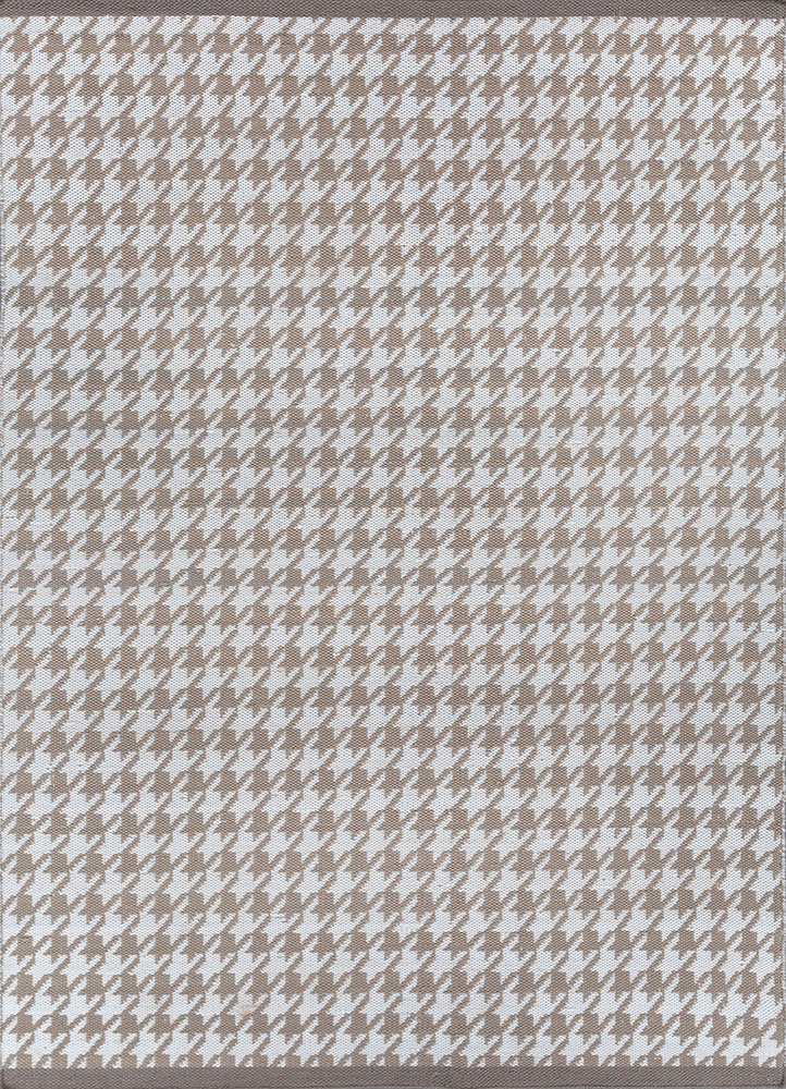 alhambra beige and brown wool flat weaves Rug - HeadShot