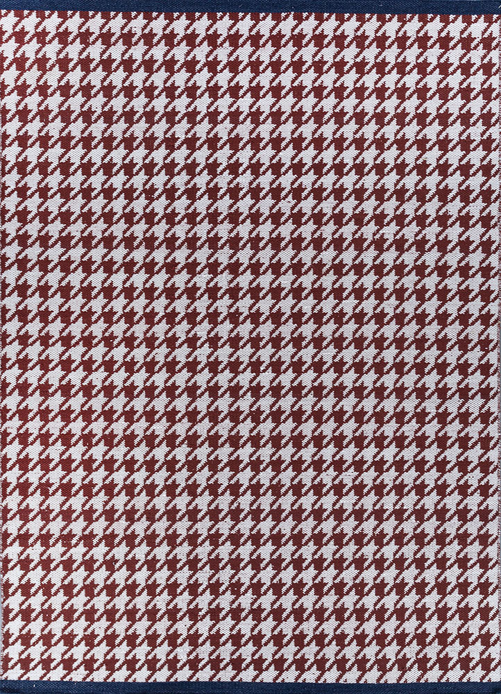 alhambra red and orange wool flat weaves Rug - HeadShot
