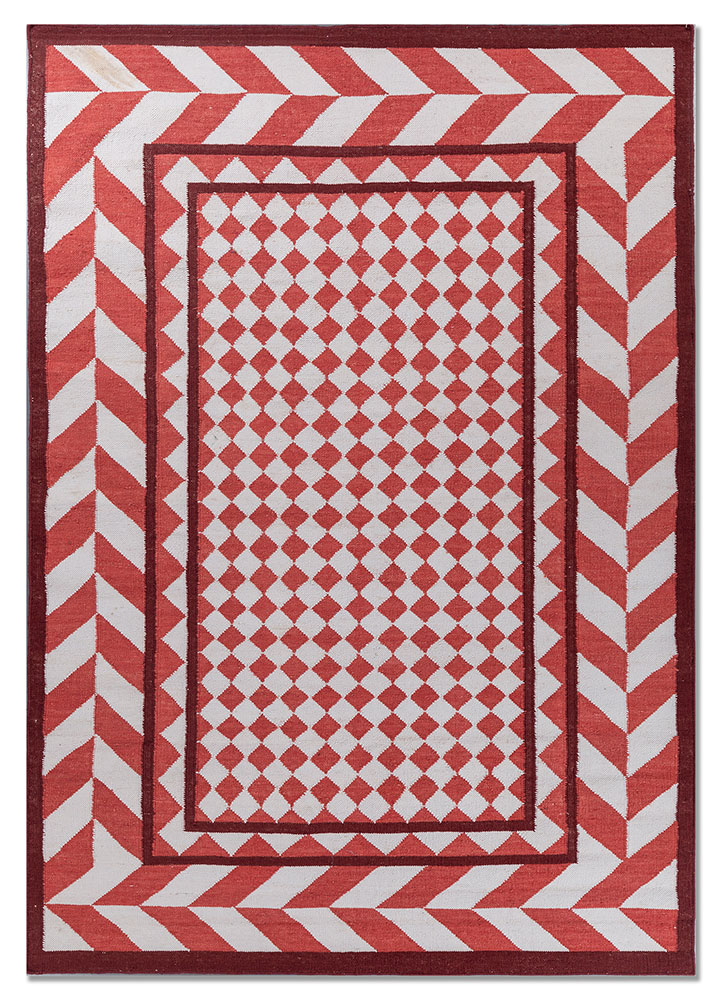 alhambra ivory wool flat weaves Rug - HeadShot
