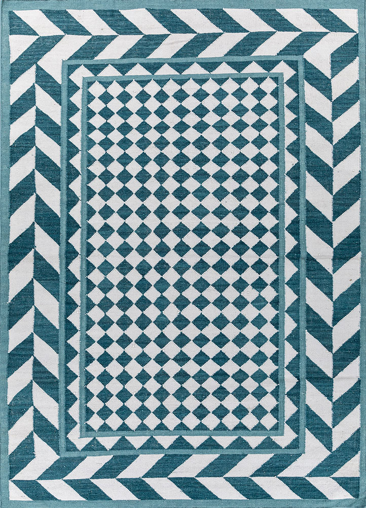 alhambra ivory wool flat weaves Rug - HeadShot
