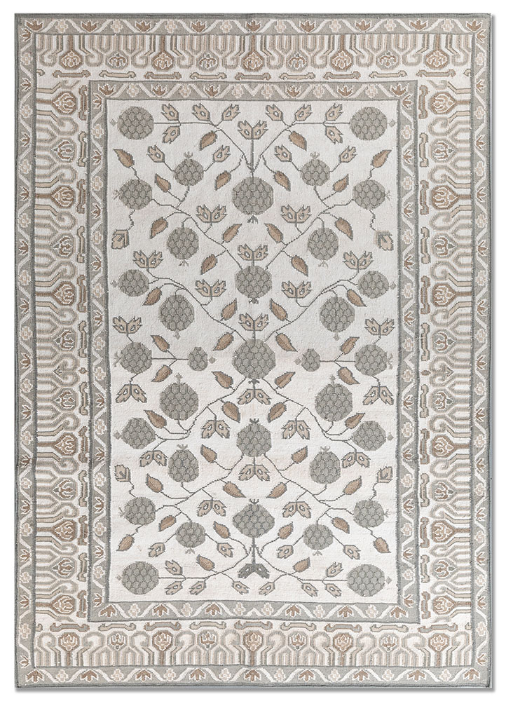 bedouin ivory wool flat weaves Rug - HeadShot