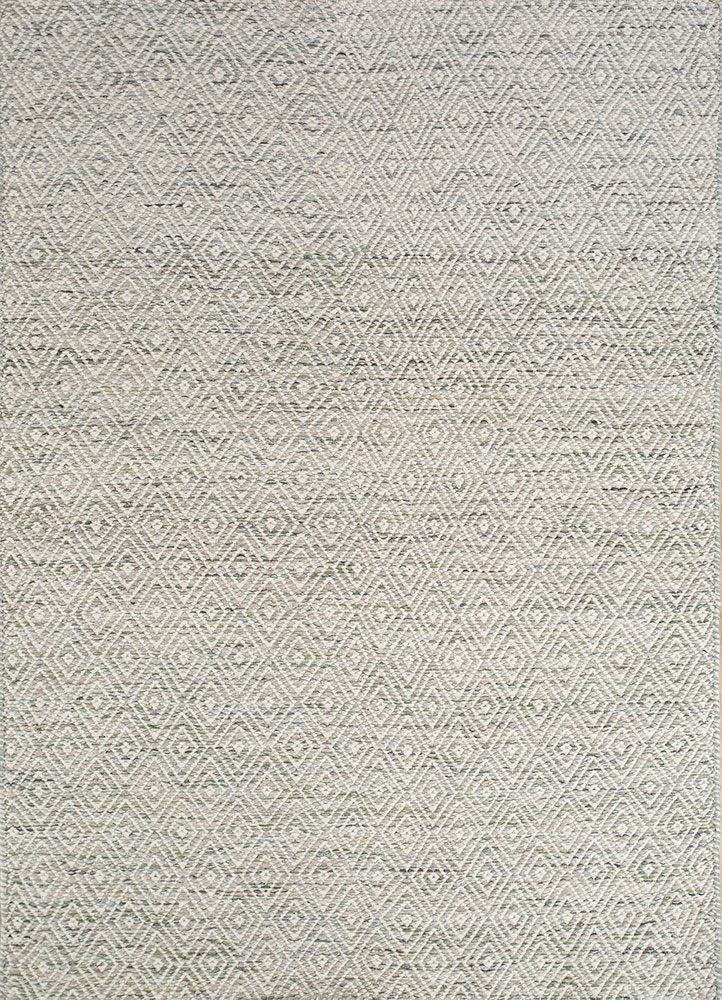 abrash grey and black wool and viscose flat weaves Rug - HeadShot