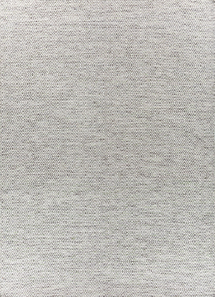 abrash grey and black wool and viscose flat weaves Rug - HeadShot