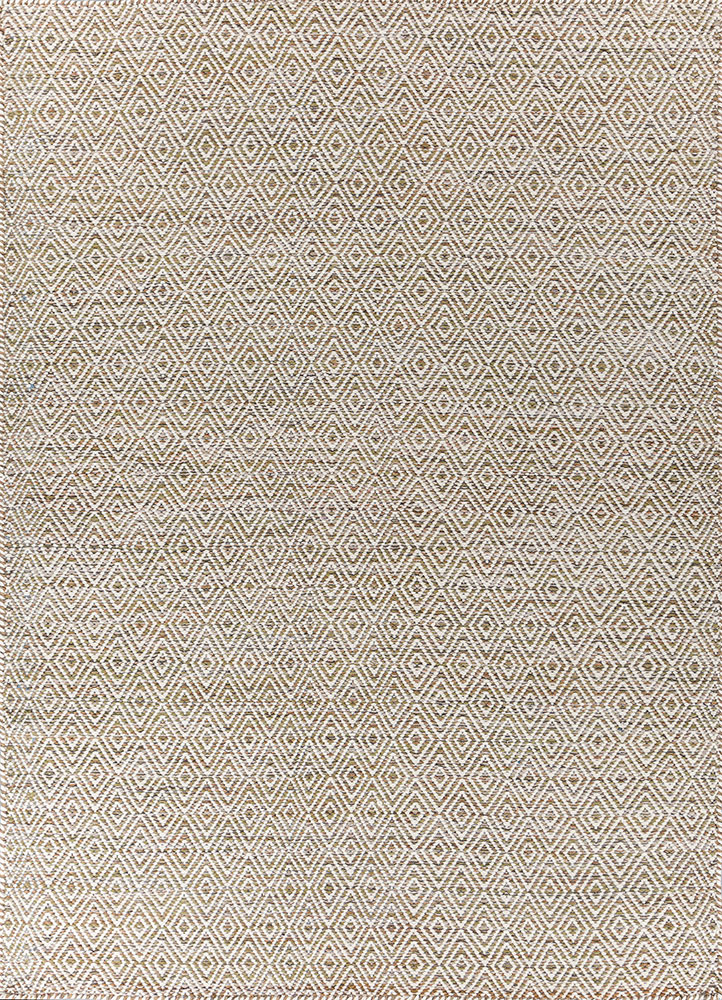 abrash green wool and viscose flat weaves Rug - HeadShot