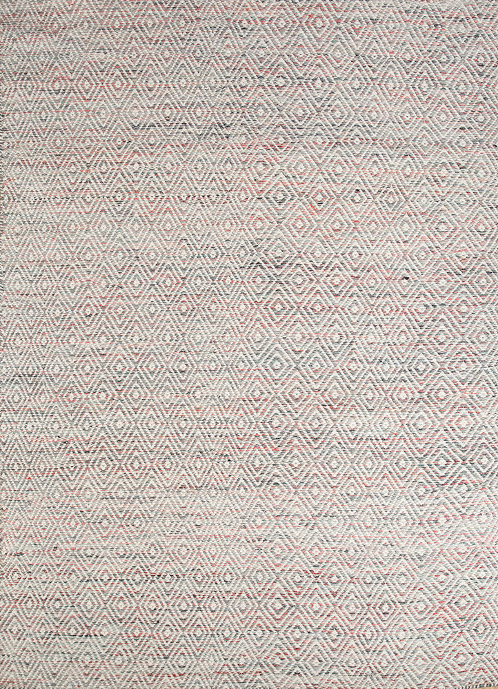 abrash green wool and viscose flat weaves Rug - HeadShot