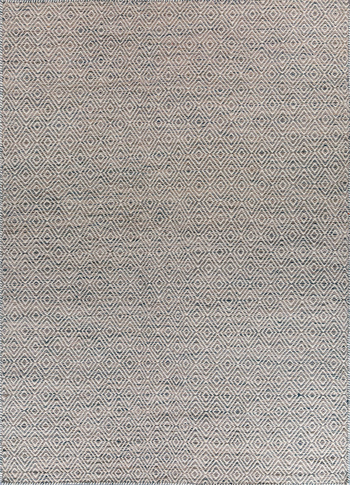 abrash beige and brown wool and viscose flat weaves Rug - HeadShot