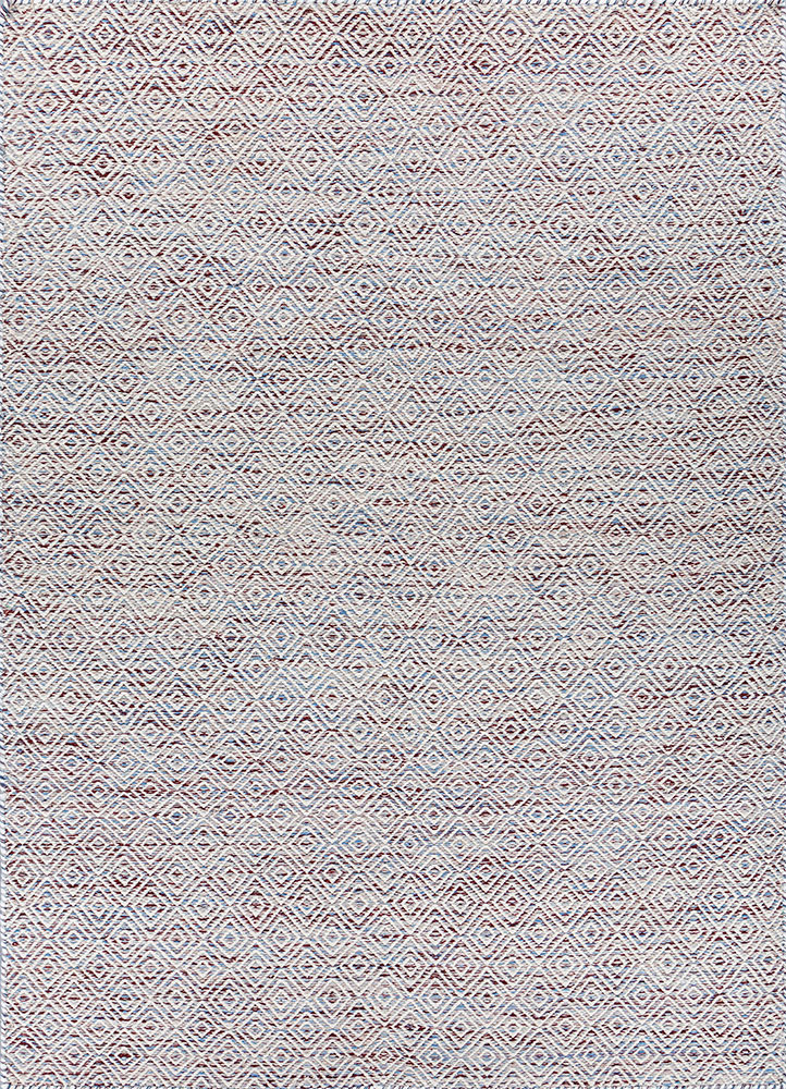 abrash red and orange wool and viscose flat weaves Rug - HeadShot