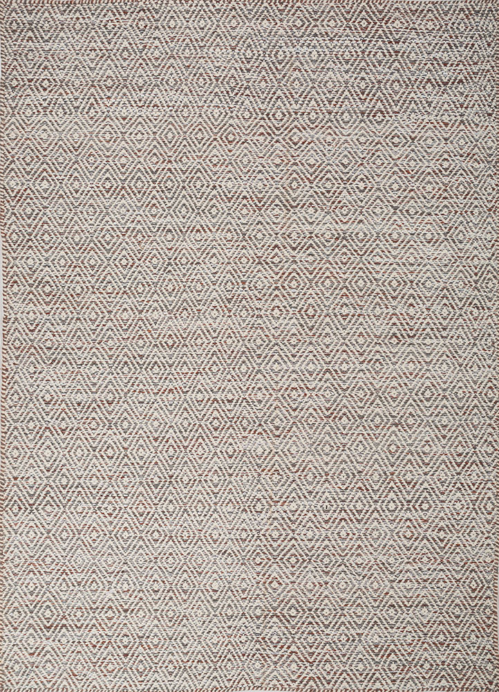 abrash red and orange wool and viscose flat weaves Rug - HeadShot