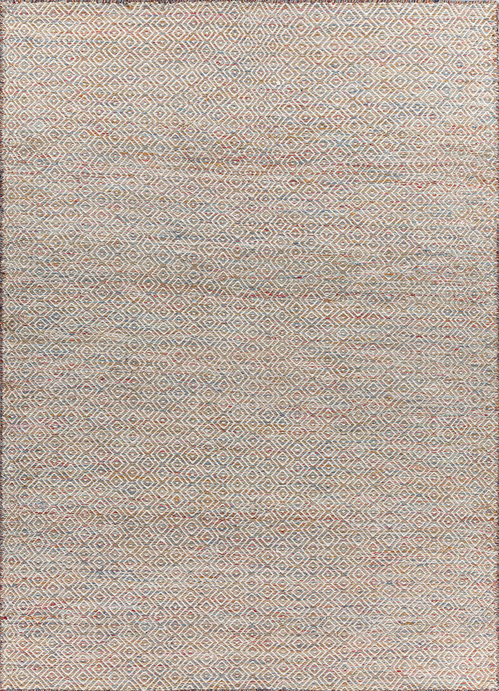abrash gold wool and viscose flat weaves Rug - HeadShot