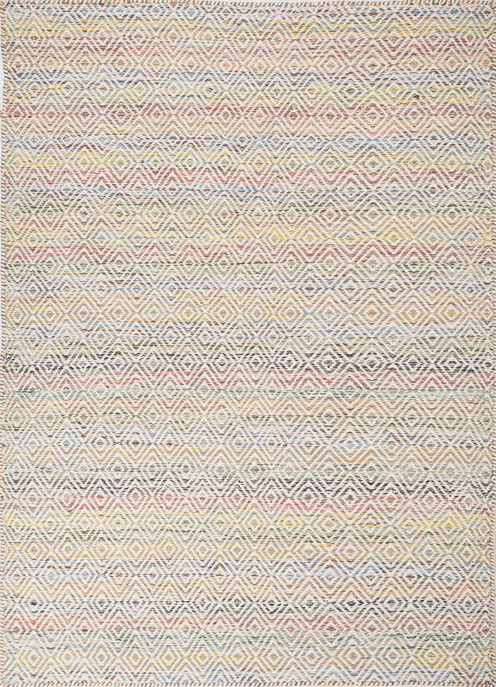 abrash gold wool and viscose flat weaves Rug - HeadShot