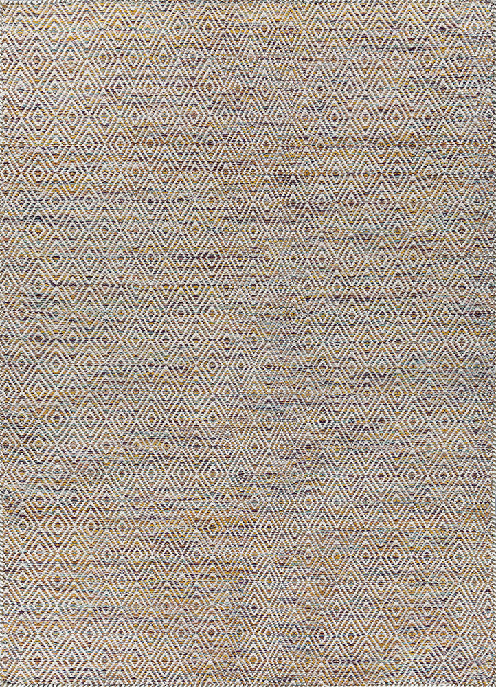 abrash pink and purple wool and viscose flat weaves Rug - HeadShot