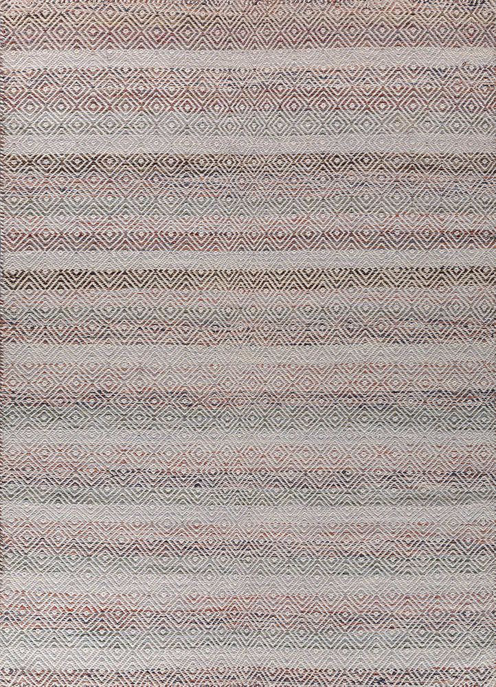 abrash grey and black wool and viscose flat weaves Rug - HeadShot