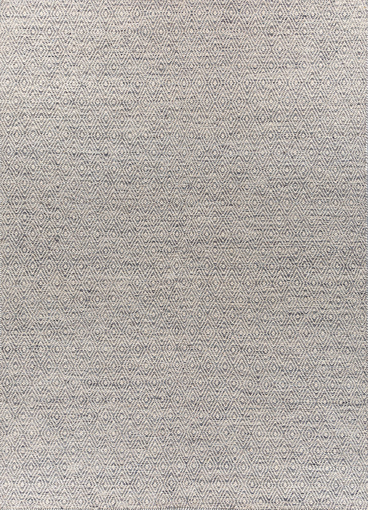 abrash grey and black wool and viscose flat weaves Rug - HeadShot