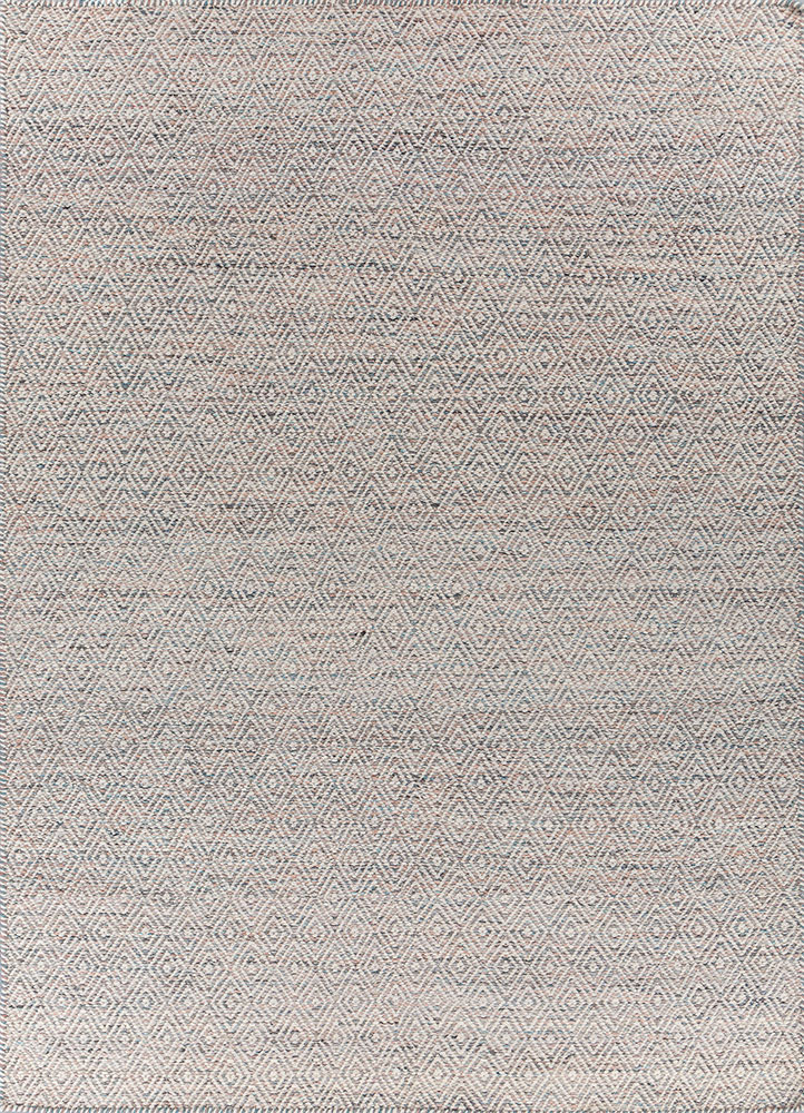 abrash red and orange wool and viscose flat weaves Rug - HeadShot
