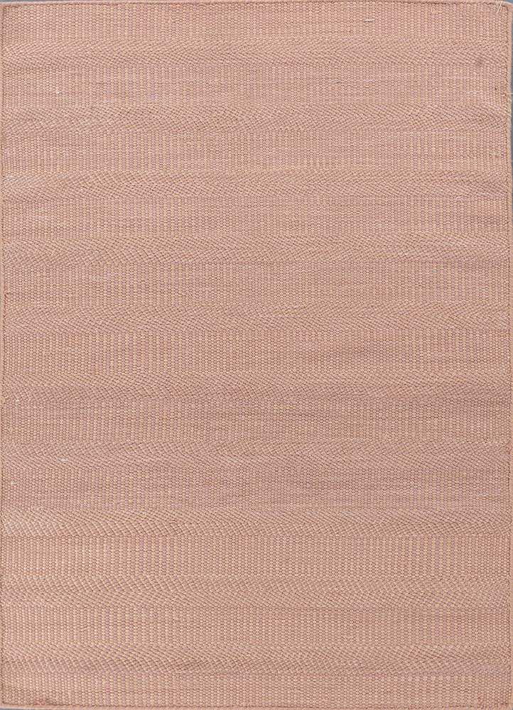 abrash pink and purple wool and viscose flat weaves Rug - HeadShot