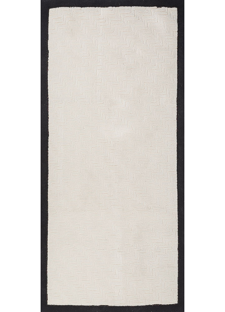 atelier ivory wool hand knotted Rug - HeadShot