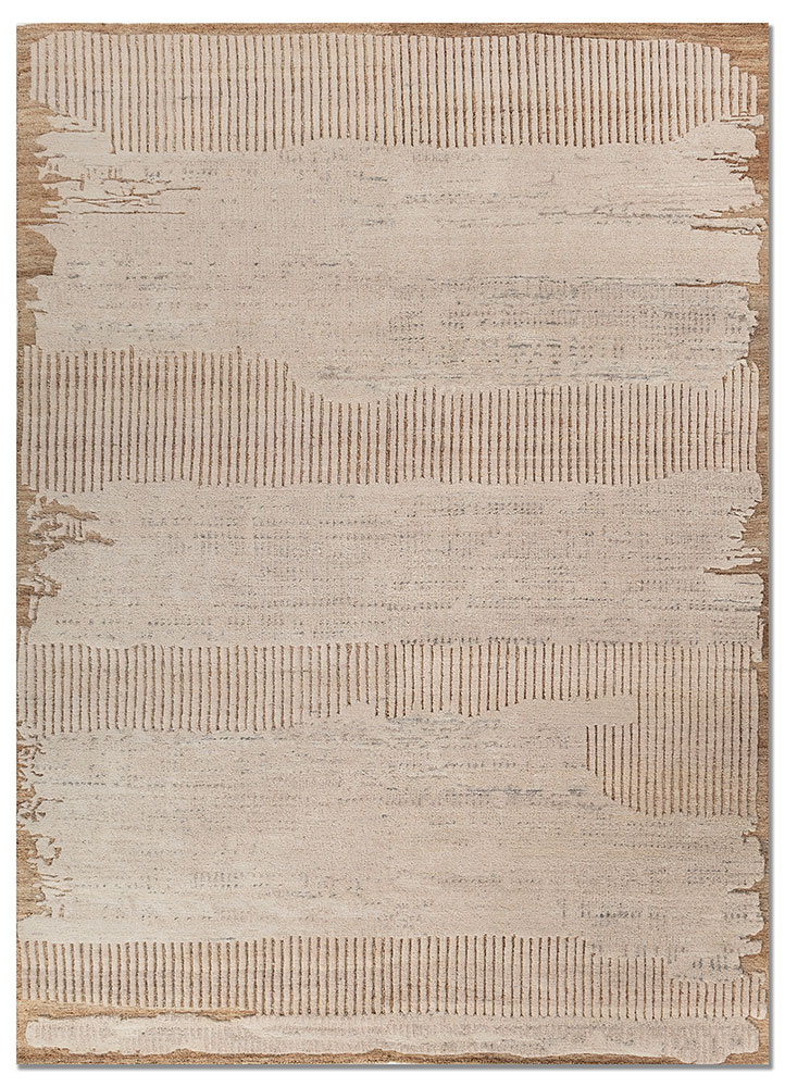 manifest ivory wool hand knotted Rug - HeadShot