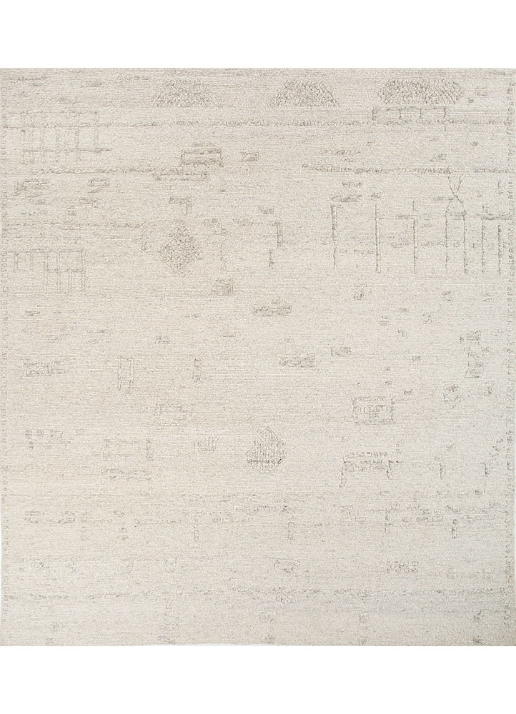 manifest ivory wool hand knotted Rug - HeadShot
