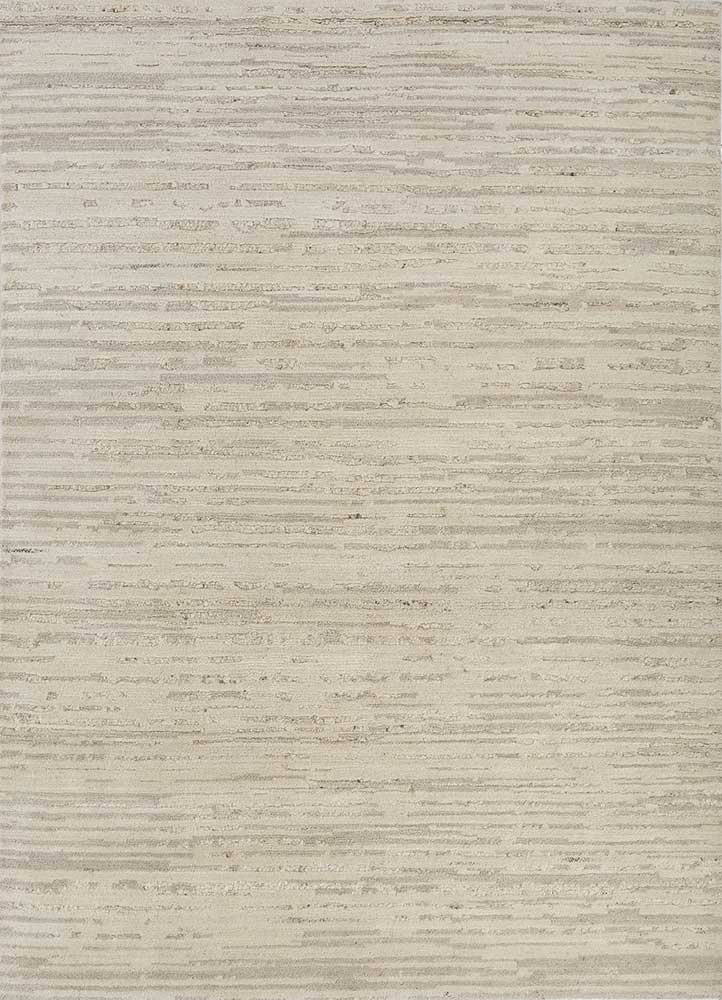 aprezo ivory wool hand knotted Rug - HeadShot