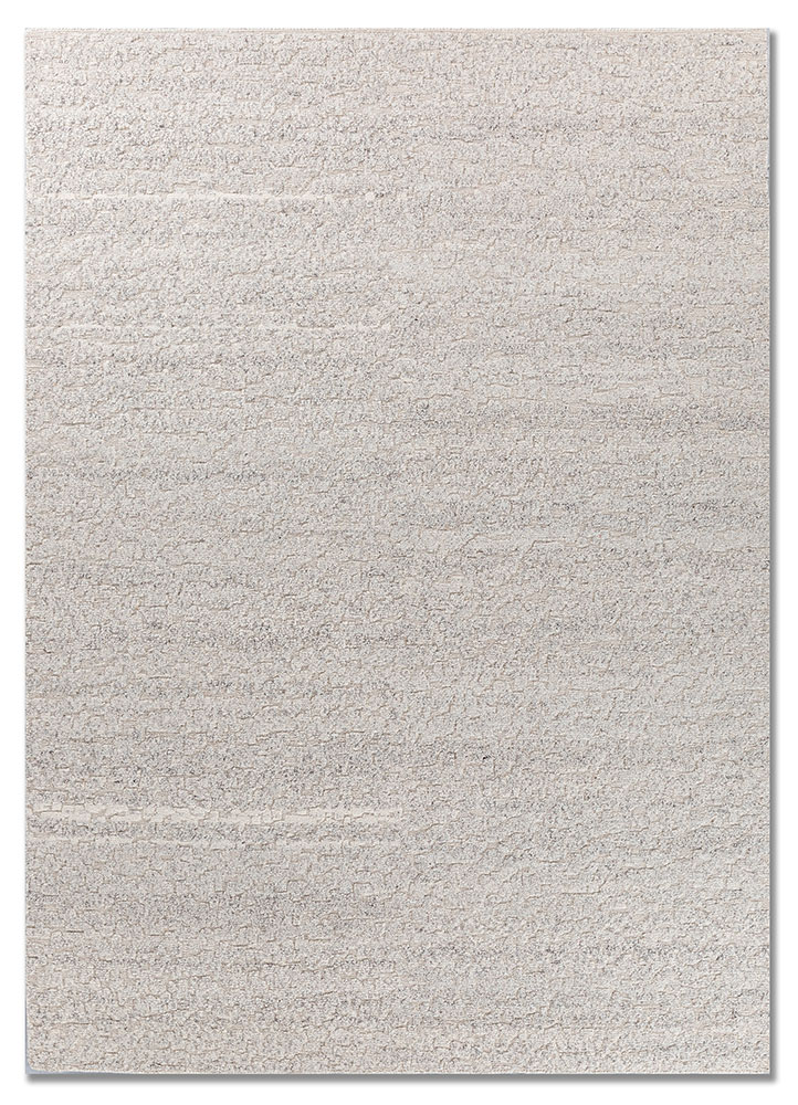 aprezo ivory wool hand knotted Rug - HeadShot