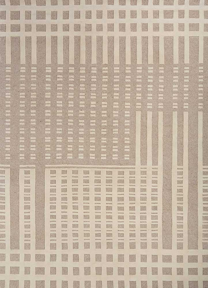 manifest beige and brown wool hand knotted Rug - HeadShot