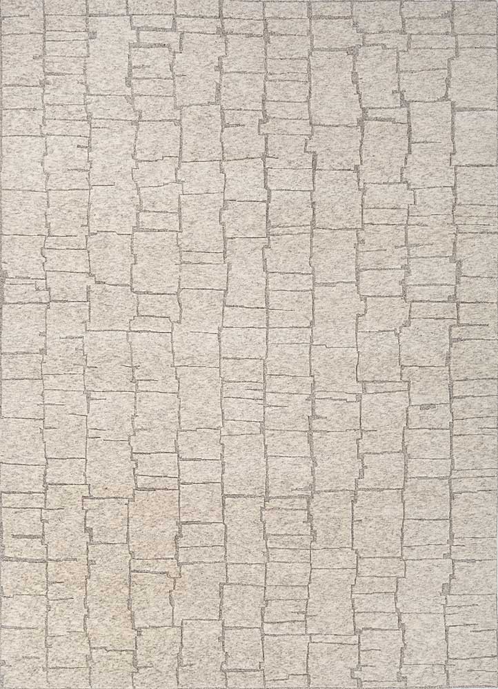 aprezo ivory wool hand knotted Rug - HeadShot