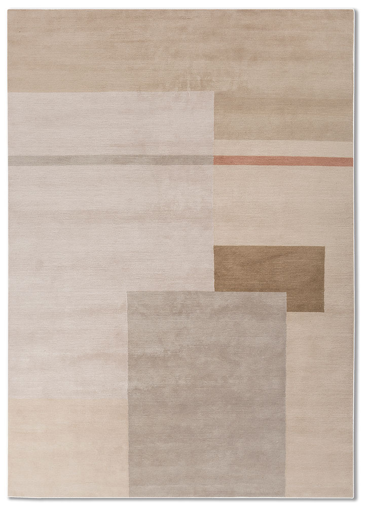 sthir ivory wool hand knotted Rug - HeadShot