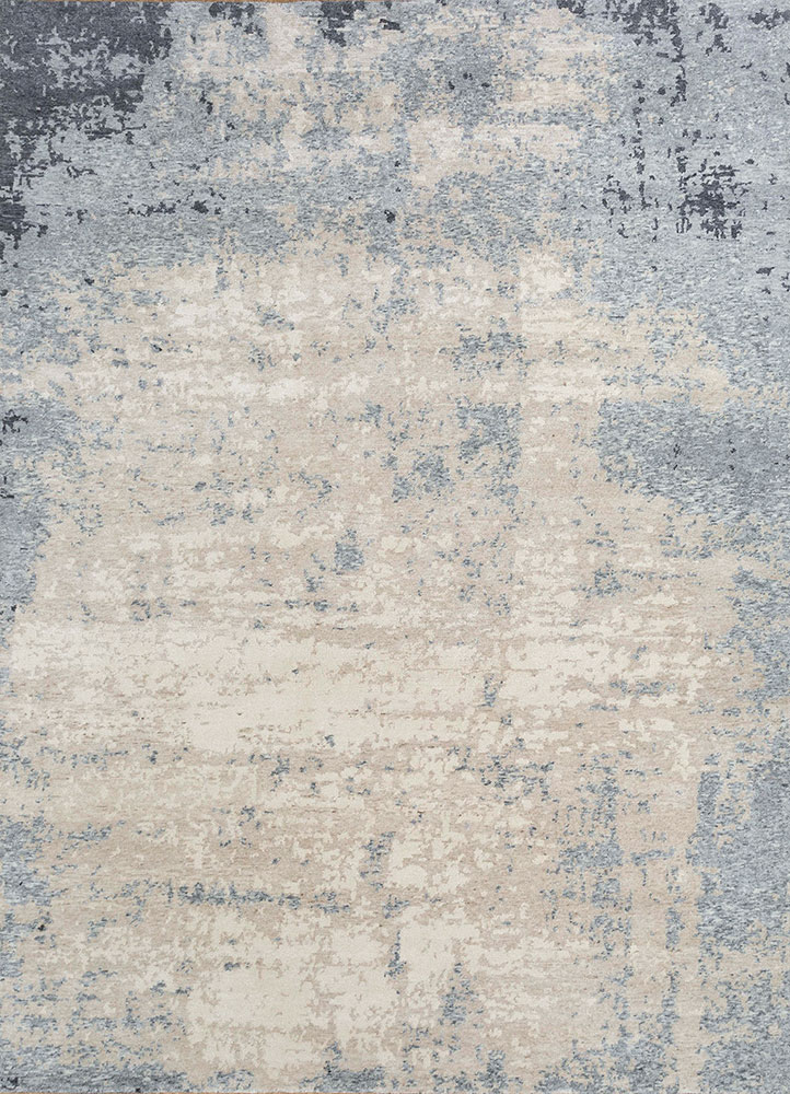 uvenuti beige and brown wool hand knotted Rug - HeadShot