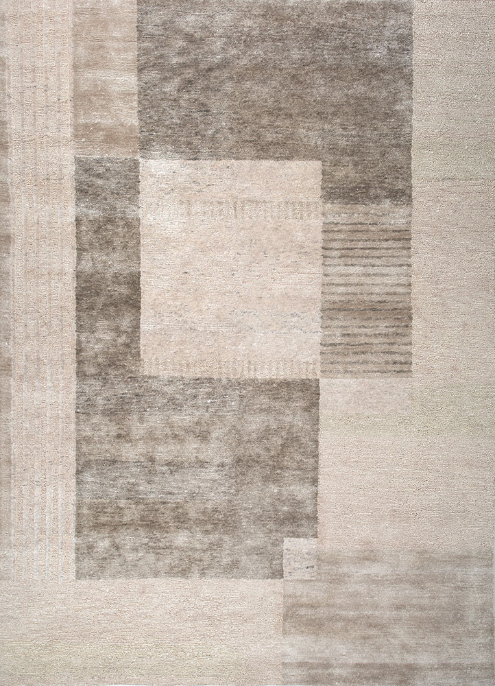 blythe ivory wool hand knotted Rug - HeadShot