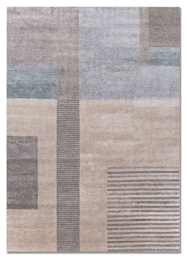 blythe ivory wool hand knotted Rug - HeadShot