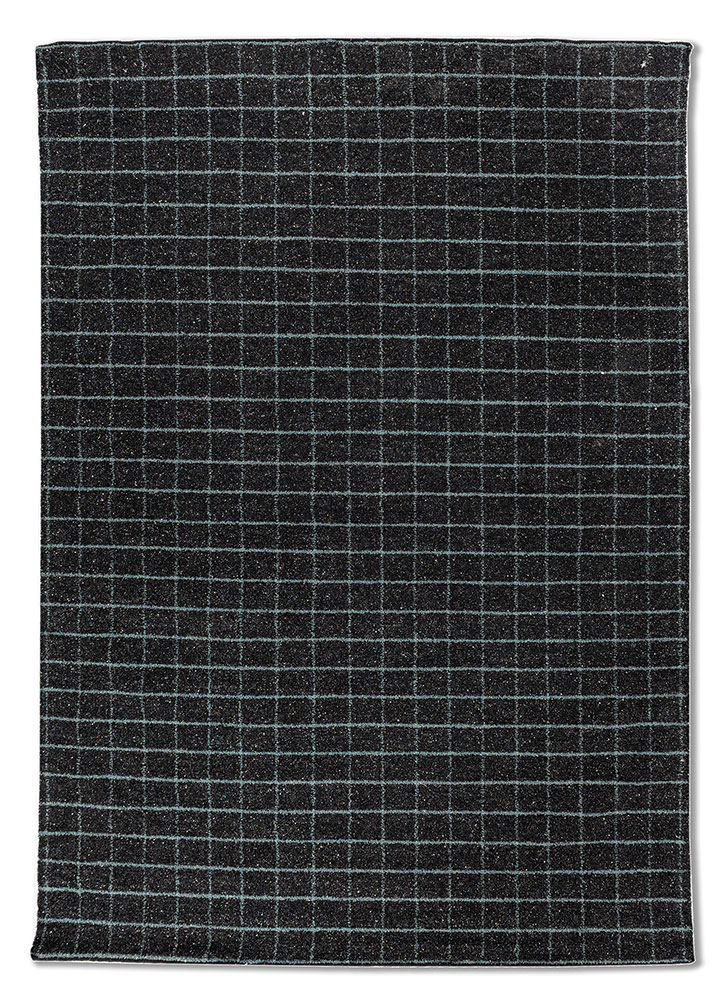 atelier blue acrylic hand knotted Rug - HeadShot