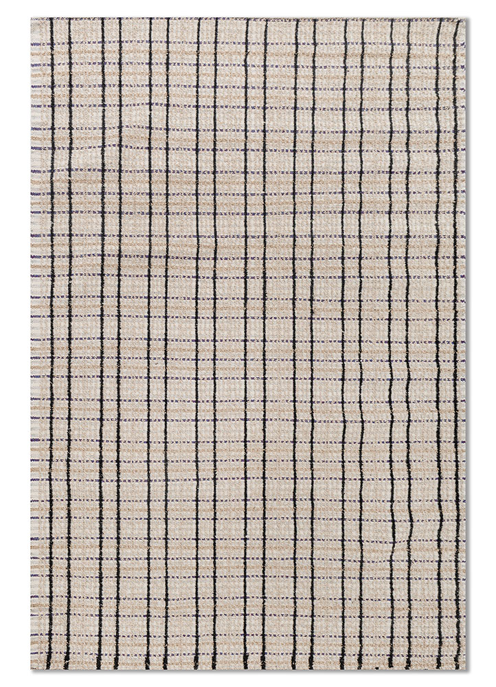 atelier grey and black acrylic hand knotted Rug - HeadShot