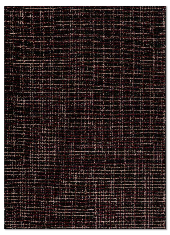 atelier grey and black acrylic hand knotted Rug - HeadShot