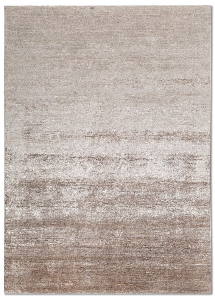 entropy ivory bamboo silk hand knotted Rug - HeadShot
