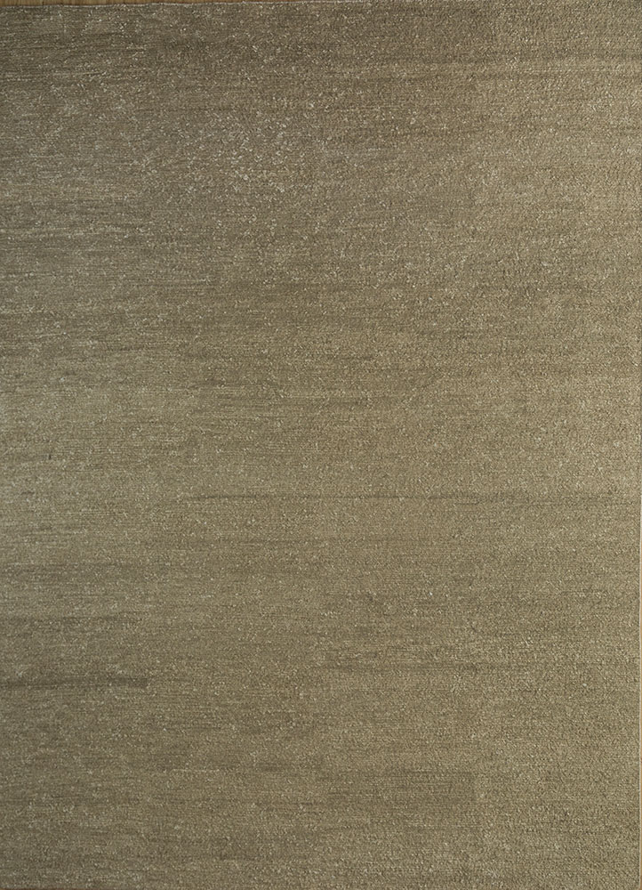 gulmarg beige and brown silk hand knotted Rug - HeadShot