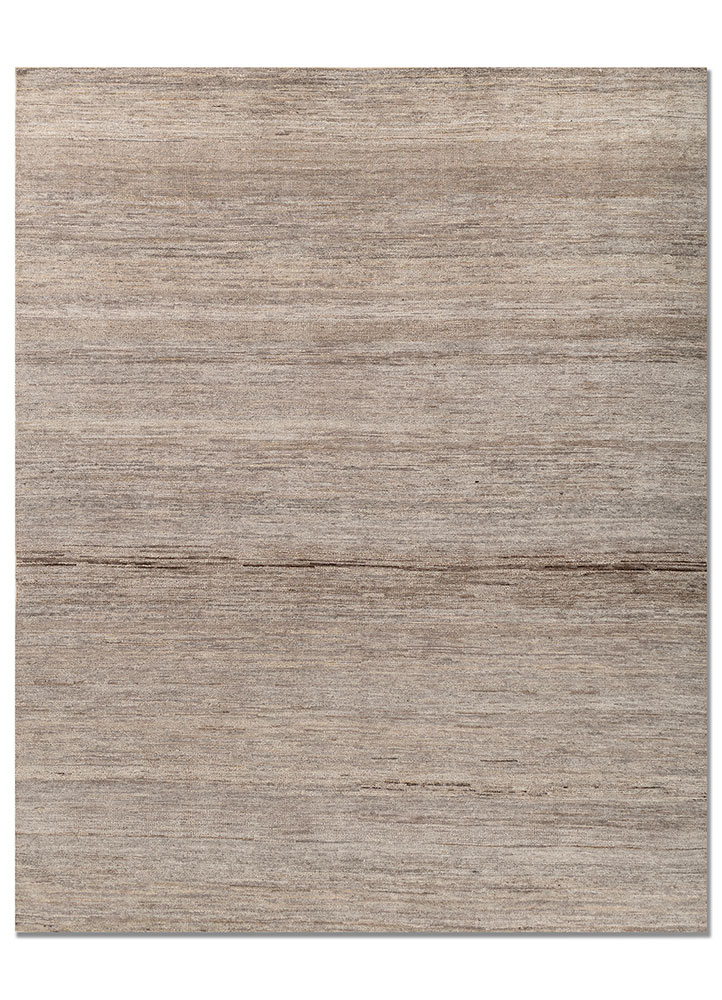 blythe beige and brown afghan wool and jute hand knotted Rug - HeadShot