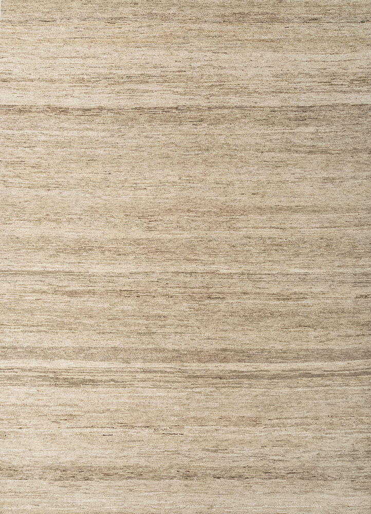 blythe beige and brown wool hand knotted Rug - HeadShot