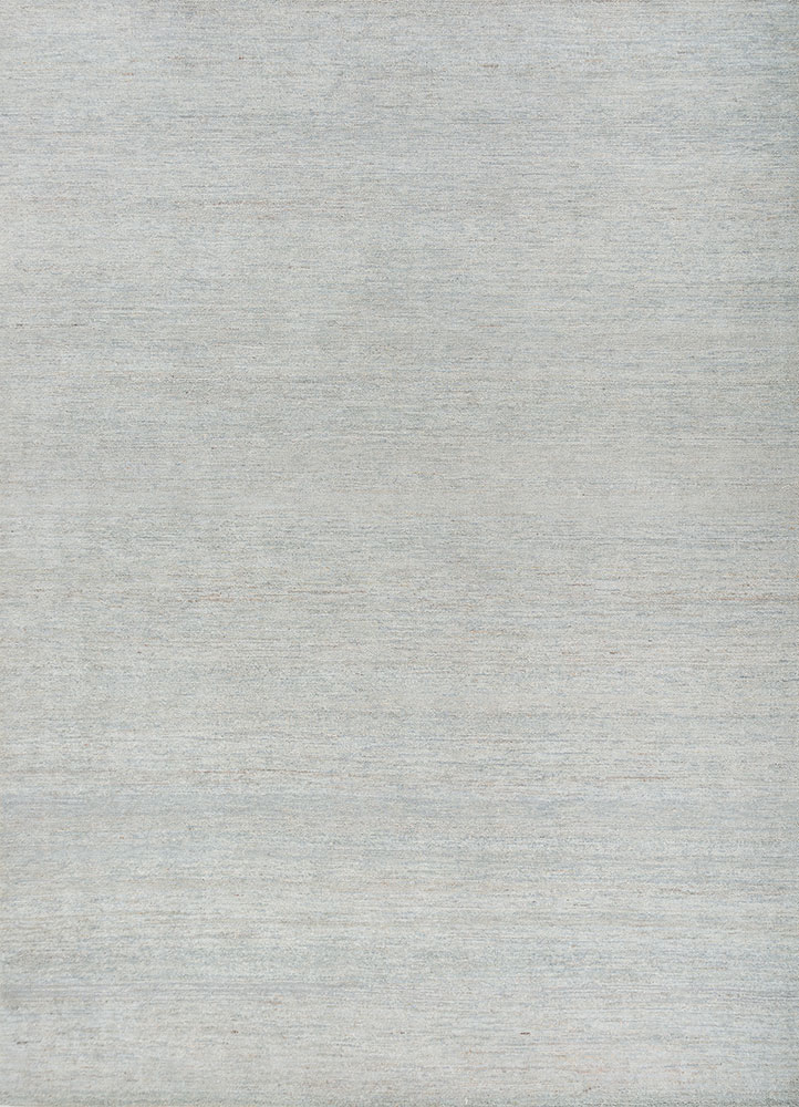 blythe blue afghan wool and jute hand knotted Rug - HeadShot