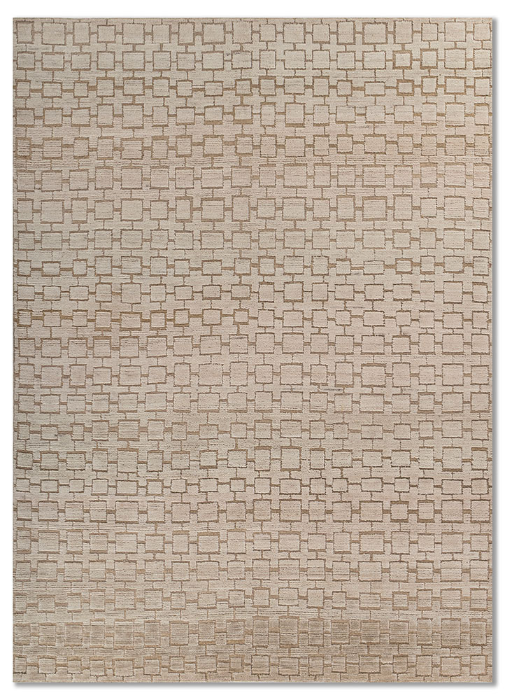 azalea gold wool hand knotted Rug - HeadShot